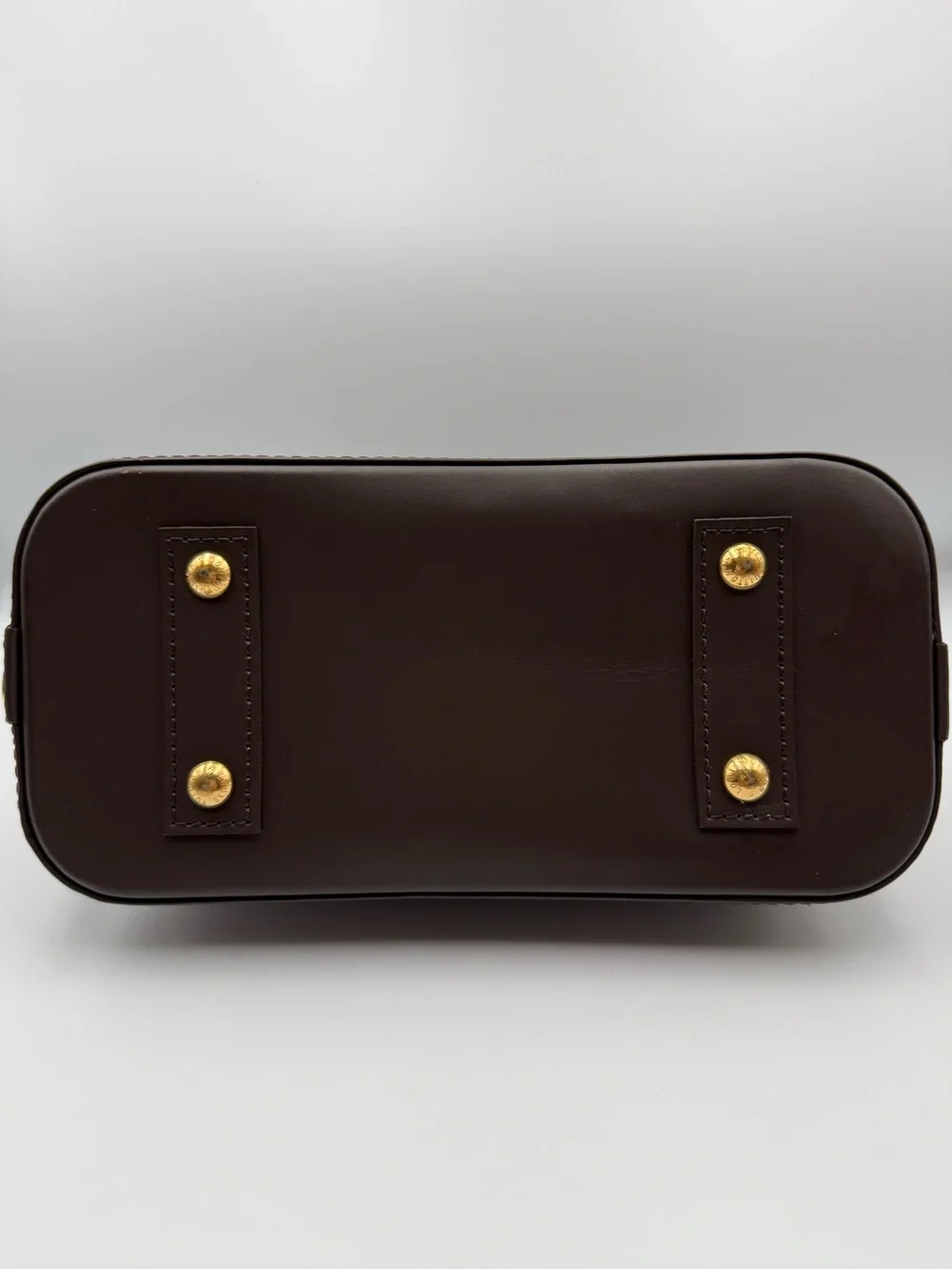 Louis Vuitton Brown Damier Ebene Alma BB with Gold Hardware